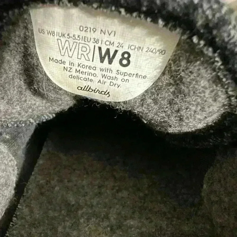 Allbirds Women’s Dark Gray Wool Runners Athletic Sneakers Size 8